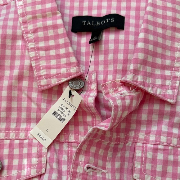 Talbots Pink Gingham Jacket - Picture 3 of 4